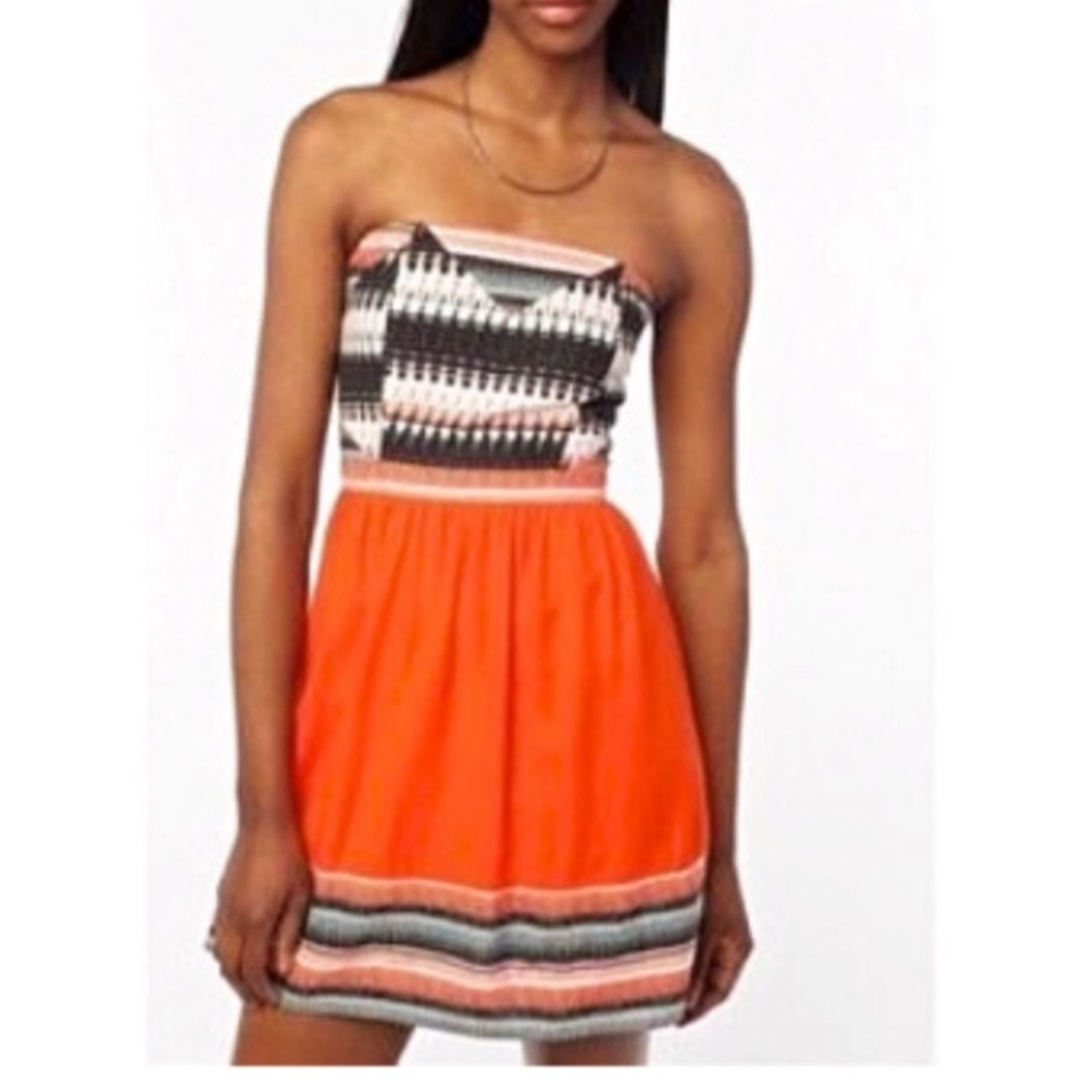 Silence + noise bohemian Aztec mini dress